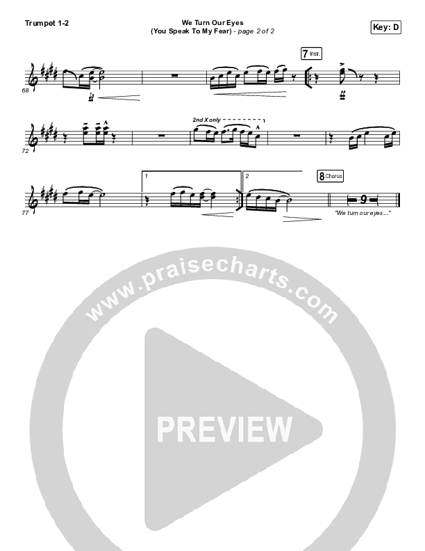 We Turn Our Eyes Trumpet 1,2 (Jeremy Camp / Adrienne Camp)