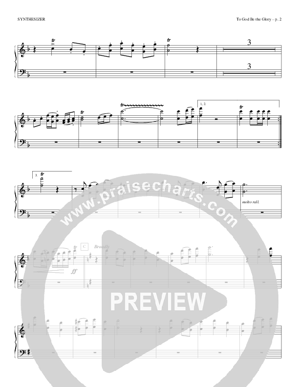 To God Be the Glory Synth Strings (Todd Billingsley)