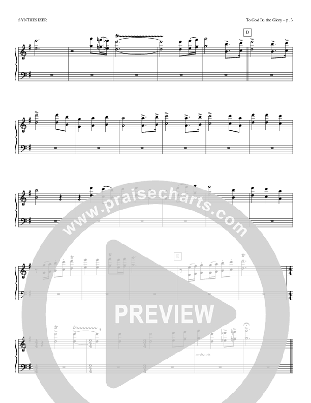 To God Be the Glory Synth Strings (Todd Billingsley)