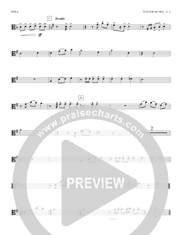 To God Be the Glory Viola (Todd Billingsley)