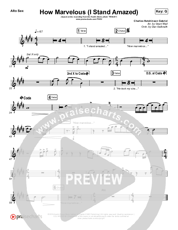 How Marvelous (I Stand Amazed) Wind Pack (Austin Stone Worship)