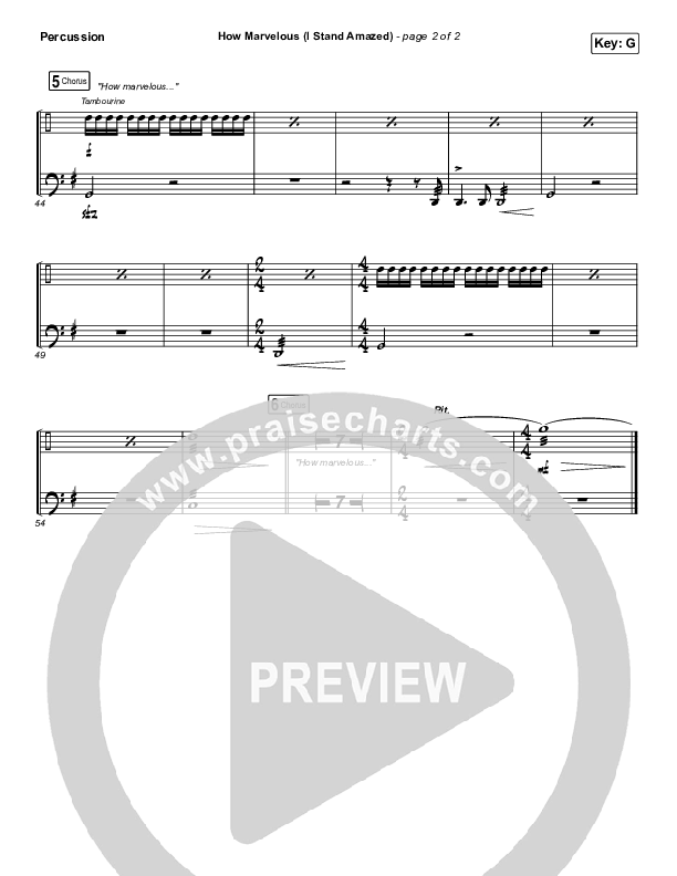 How Marvelous (I Stand Amazed) Percussion (Austin Stone Worship)