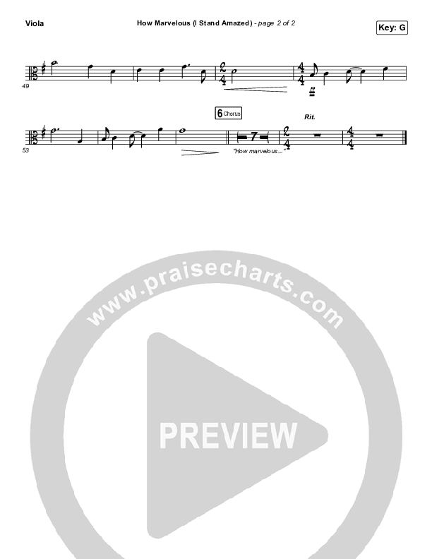 How Marvelous (I Stand Amazed) Viola (Austin Stone Worship)