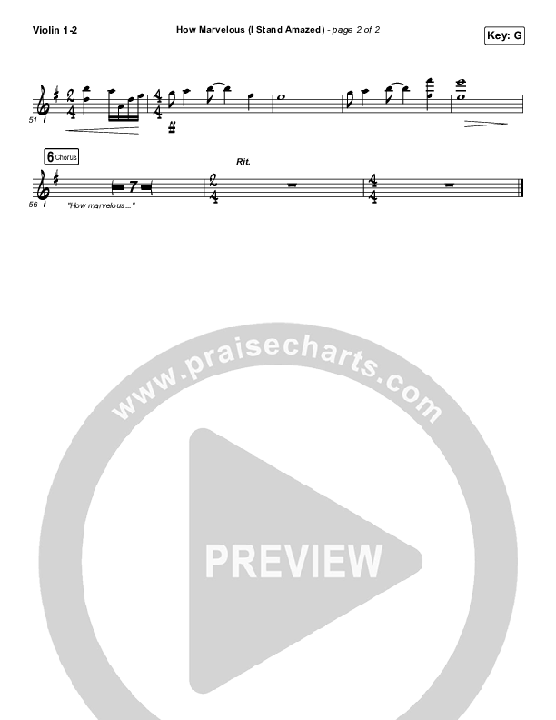 How Marvelous (I Stand Amazed) Violin 1/2 (Austin Stone Worship)