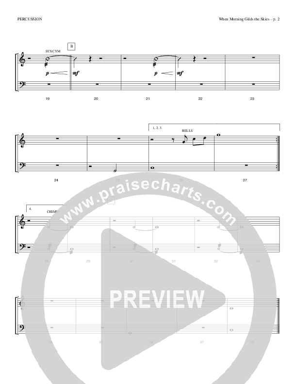 When Morning Gilds The Skies Percussion (Todd Billingsley)