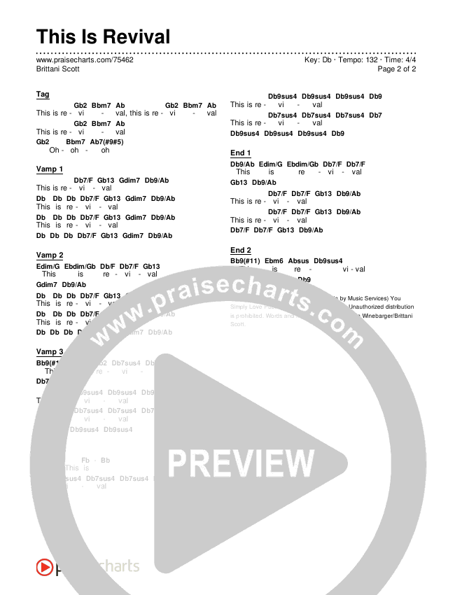 This Is Revival Chords & Lyrics (Brittani Scott)