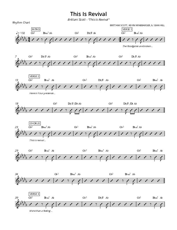 This Is Revival Rhythm Chart (Brittani Scott)