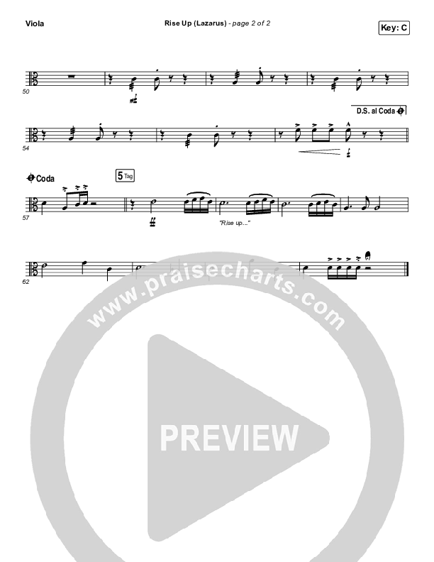 Rise Up (Lazarus) Viola (CAIN)