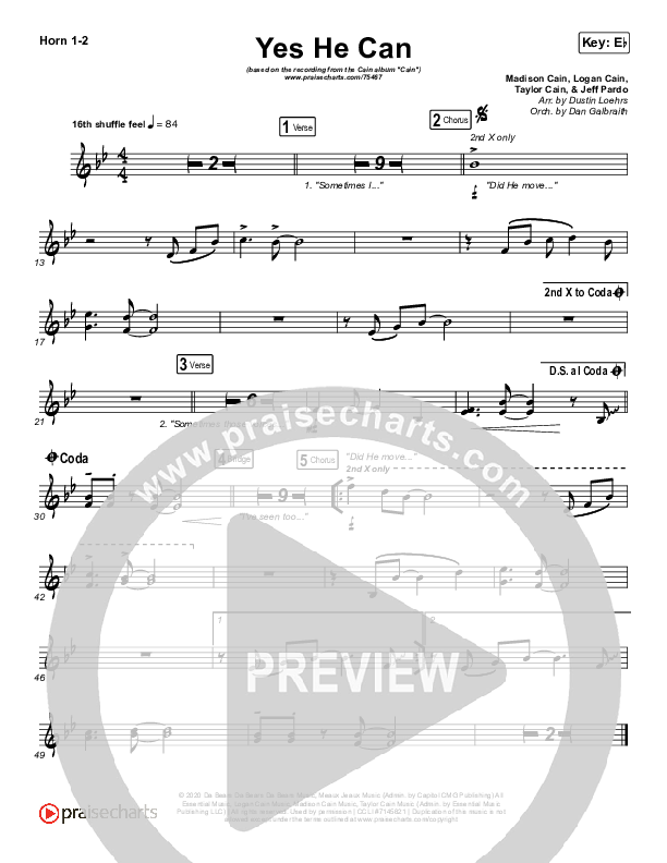 Yes He Can Brass Pack (CAIN)