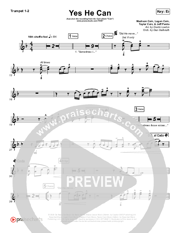 Yes He Can Brass Pack (CAIN)