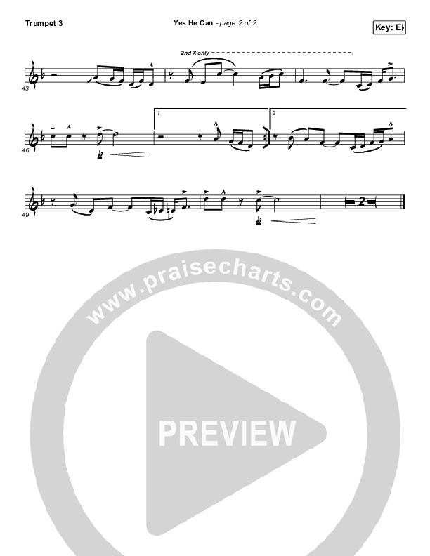 Yes He Can Trumpet 3 (CAIN)