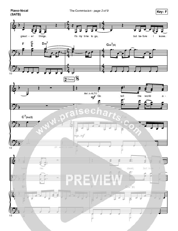 The Commission Piano/Vocal (SATB) (CAIN)