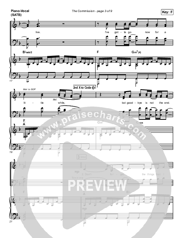 The Commission Piano/Vocal (SATB) (CAIN)