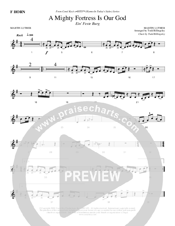 A Mighty Fortress Is Our God French Horn (Todd Billingsley)