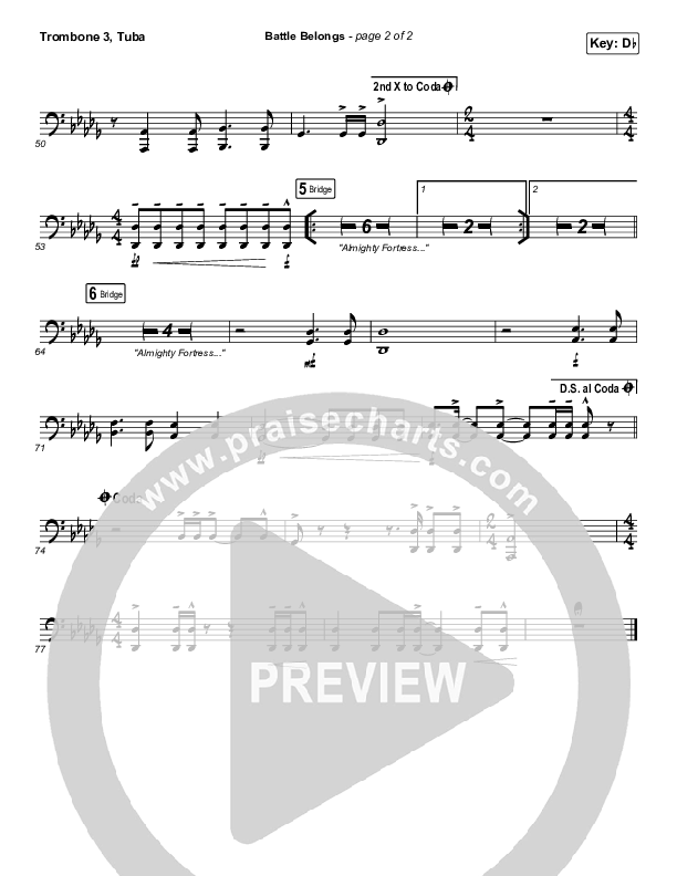 Battle Belongs Trombone 3/Tuba (Phil Wickham)