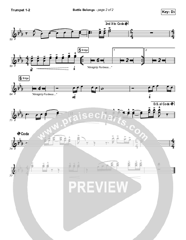 Battle Belongs Trumpet 1,2 (Phil Wickham)