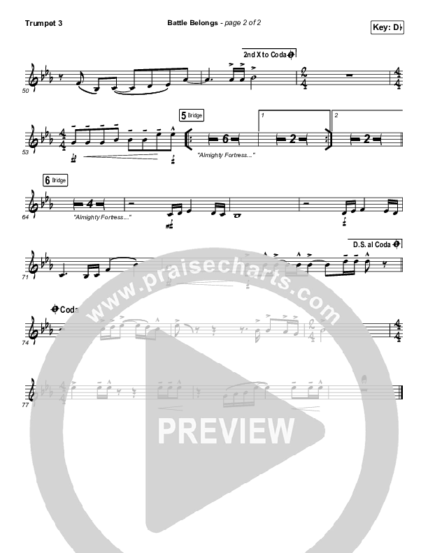 Battle Belongs Trumpet 3 (Phil Wickham)