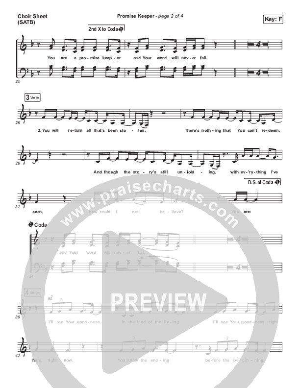 Promise Keeper Choir Vocals (SATB) (Hope Darst)