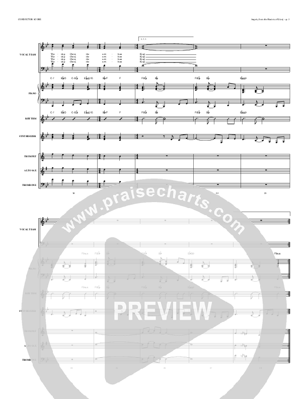 Angels From The Realms Of Glory Conductor's Score (Todd Billingsley)