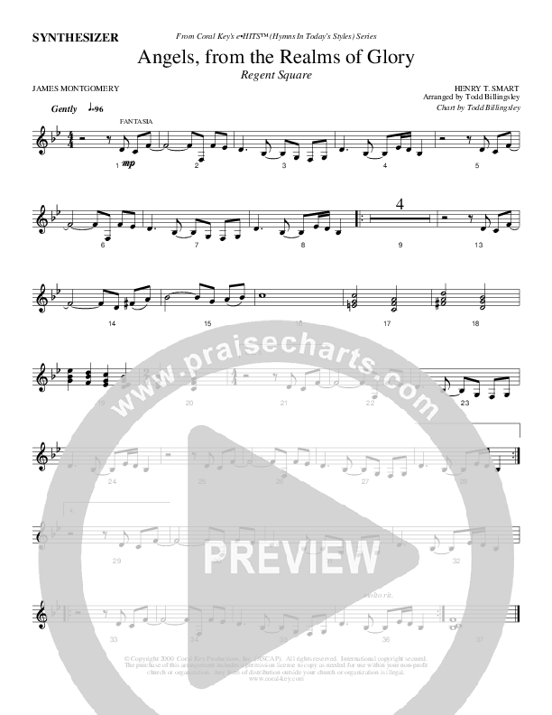 Angels From The Realms Of Glory Synth Strings (Todd Billingsley)