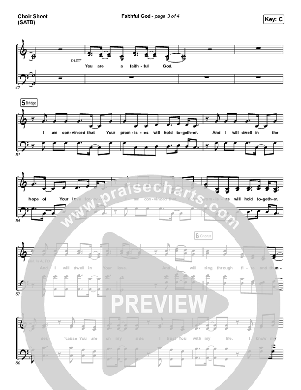 Faithful God Choir Sheet (SATB) (I Am They)