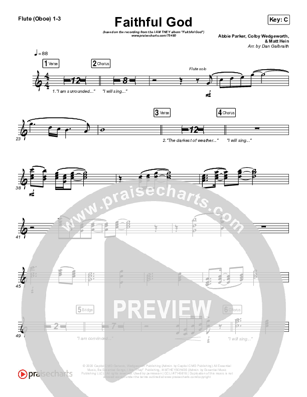 Faithful God Flute/Oboe 1/2/3 (I Am They)