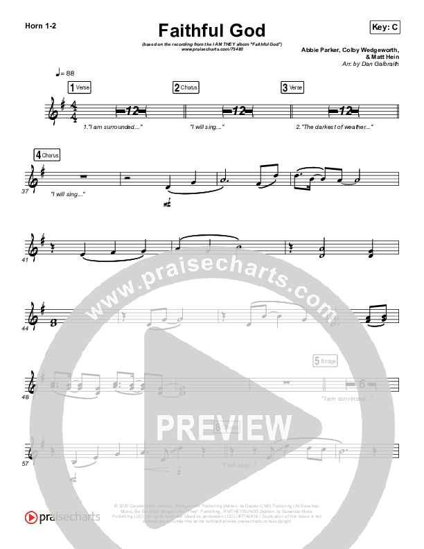 Faithful God French Horn 1/2 (I Am They)