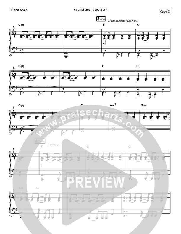 Faithful God Piano Sheet (I Am They)