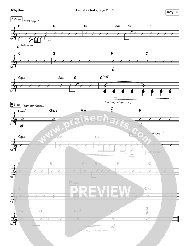 Faithful God Rhythm Chart (I Am They)