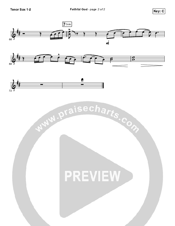 Faithful God Tenor Sax 1/2 (I Am They)