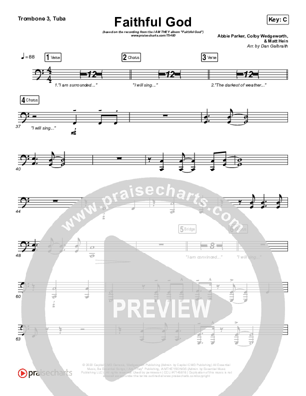 Faithful God Trombone 3/Tuba (I Am They)