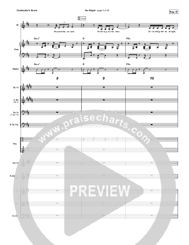 Be Alright Conductor's Score (Evan Craft / Danny Gokey)