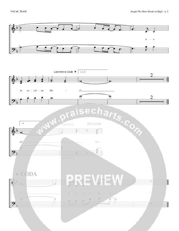 Angels We Have Heard on High Choir Sheet (Todd Billingsley)