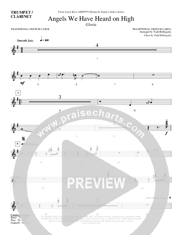 Angels We Have Heard on High Clarinet (Todd Billingsley)