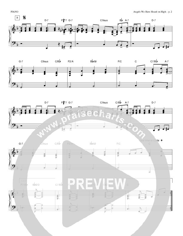 Angels We Have Heard on High Piano Sheet (Todd Billingsley)