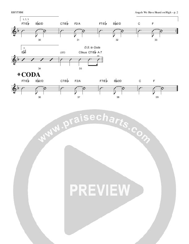 Angels We Have Heard on High Rhythm Chart (Todd Billingsley)