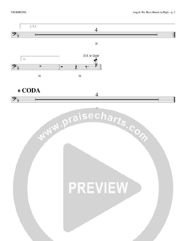 Angels We Have Heard on High Trombone (Todd Billingsley)