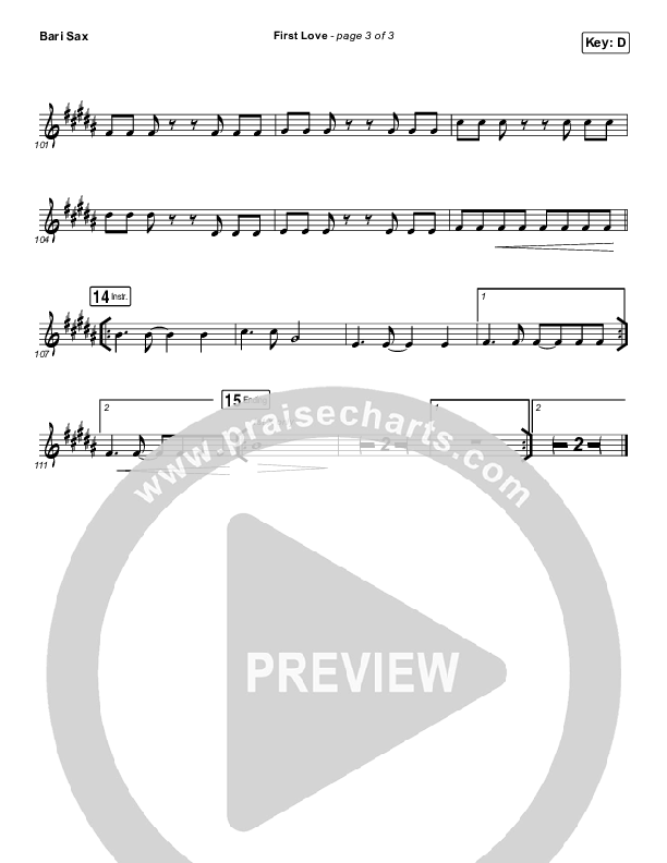 First Love (Live) Bari Sax (Kari Jobe)