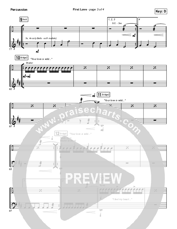 First Love (Live) Percussion (Kari Jobe)