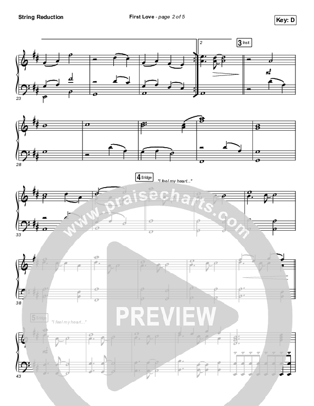 First Love (Live) String Pack (Kari Jobe)