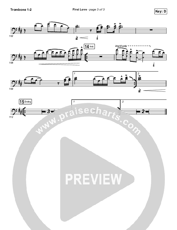 First Love (Live) Trombone 1/2 (Kari Jobe)