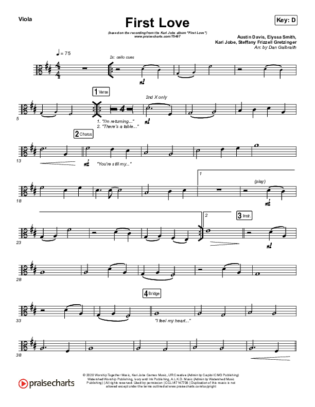 First Love (Live) Viola (Kari Jobe)