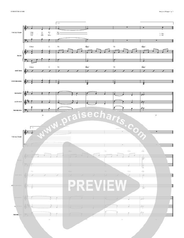 Away In A Manger Conductor's Score (Todd Billingsley)