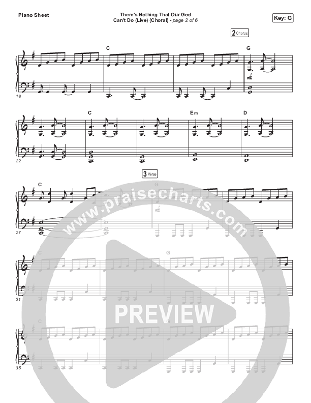 There's Nothing That Our God Can't Do (Choral Anthem SATB) Piano Sheet (Passion / Kristian Stanfill / Arr. Luke Gambill)