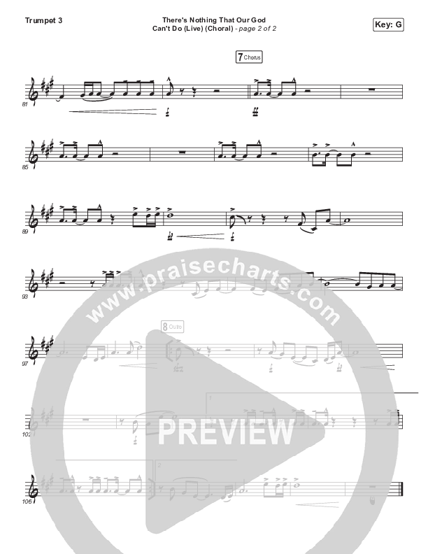 There's Nothing That Our God Can't Do (Choral Anthem SATB) Trumpet 3 (Passion / Kristian Stanfill / Arr. Luke Gambill)