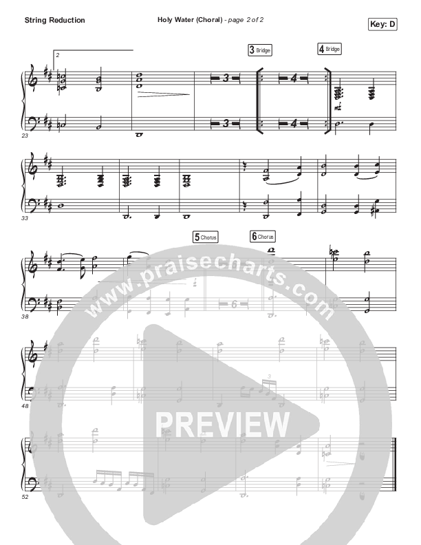 Holy Water (Choral Anthem SATB) Synth Strings (We The Kingdom / Arr. Luke Gambill)