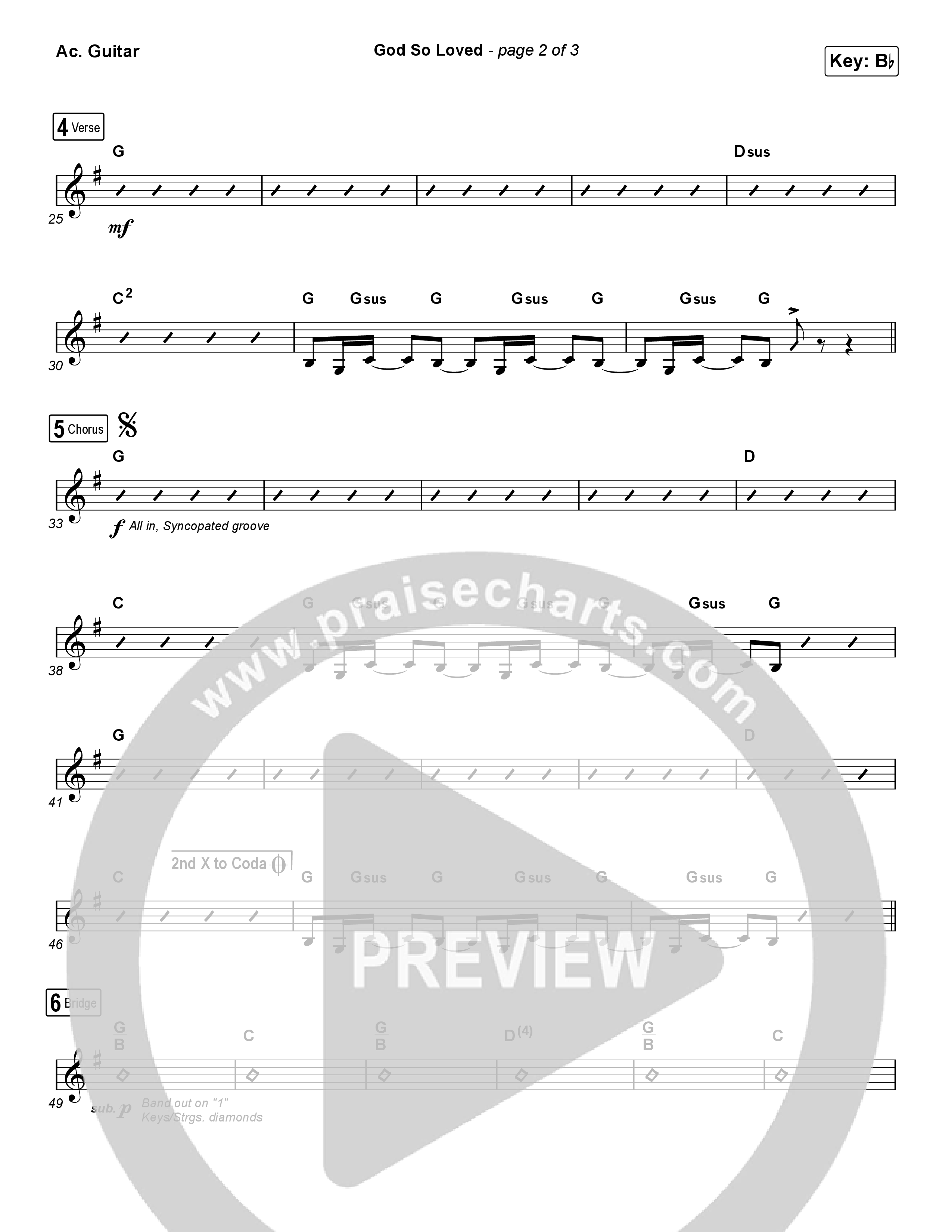 God So Loved (Choral Anthem SATB) Acoustic Guitar (We The Kingdom / Arr. Luke Gambill)