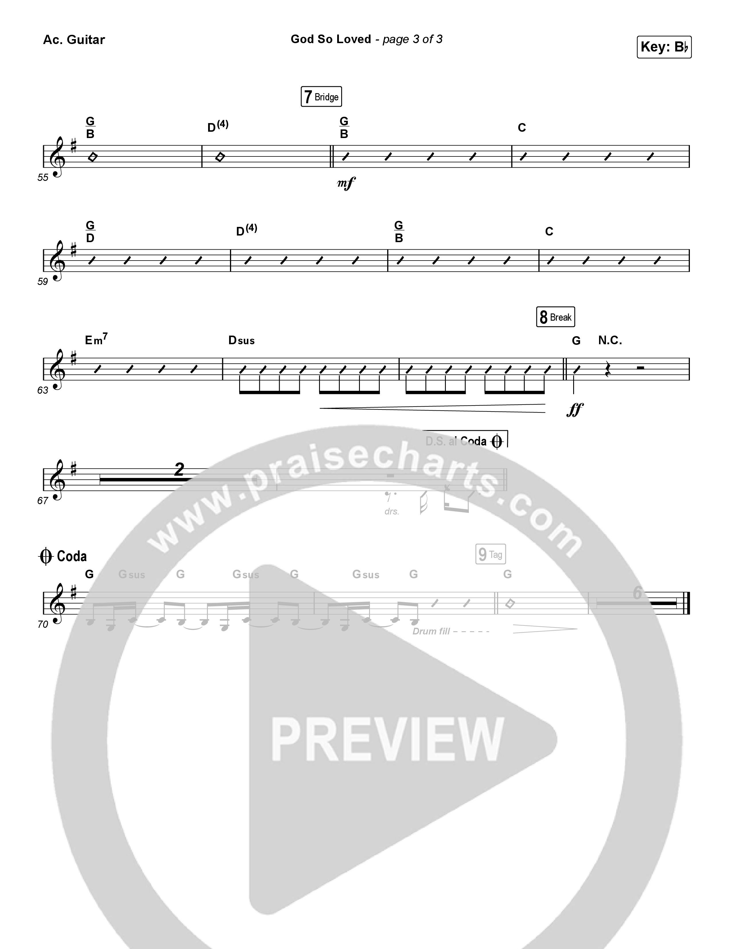 God So Loved (Choral Anthem SATB) Acoustic Guitar (We The Kingdom / Arr. Luke Gambill)