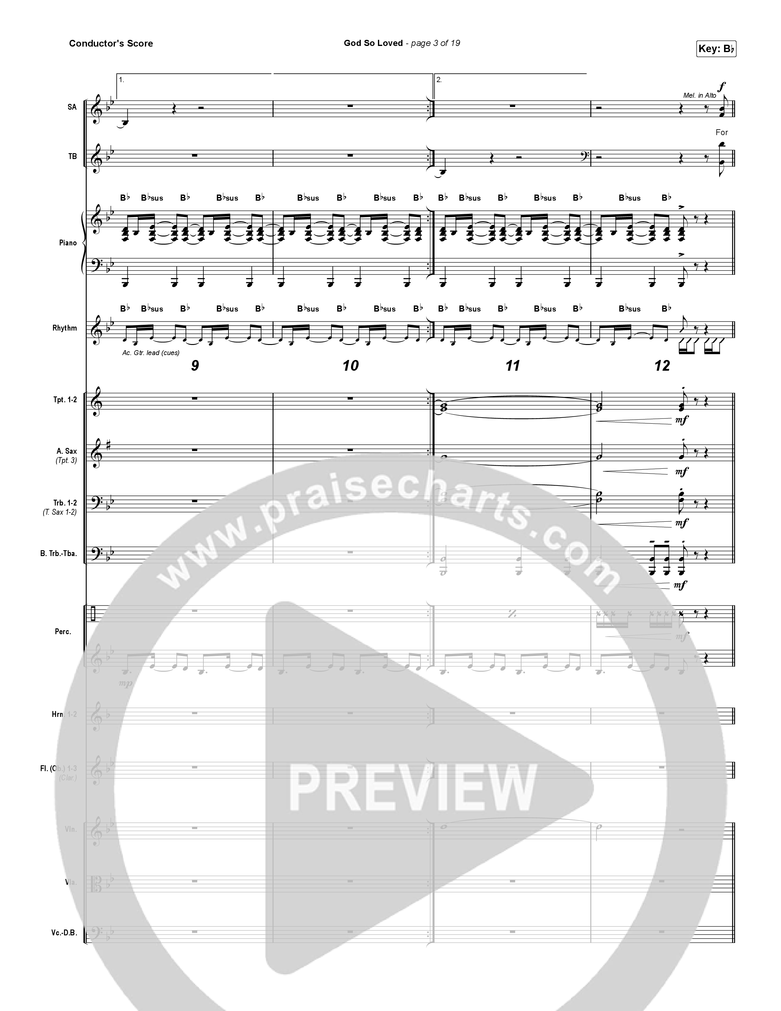 God So Loved (Choral Anthem SATB) Conductor's Score (We The Kingdom / Arr. Luke Gambill)