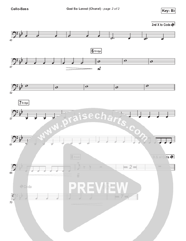 God So Loved (Choral Anthem SATB) Cello/Bass (We The Kingdom / Arr. Luke Gambill)
